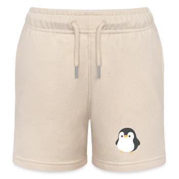 Silhouette du Pingouin Chibi - Short de jogging enfant bio Stanley/Stella - écru doux - Devant