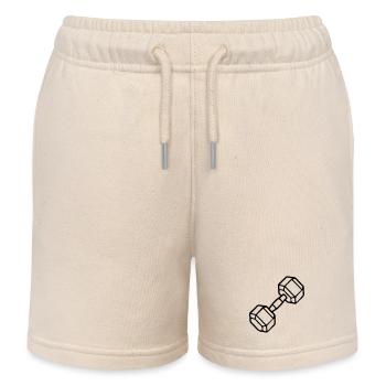 Hantel Symbol Gewichte Training - Kinder Organic Joggingshorts Mini Bolter von Stanley/Stella - Natur - Vorne