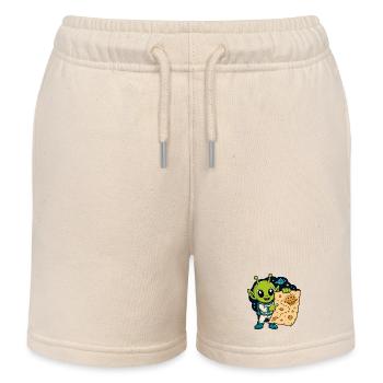 Außerirdischer All-Kartograf - Kinder Organic Joggingshorts Mini Bolter von Stanley/Stella - Natur - Vorne
