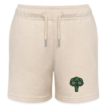 Broccoli avec lunettes de soleil – Légumes frais - Short de jogging enfant bio Stanley/Stella - écru doux - Devant