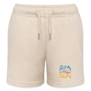 Sea Sand Sun  - Kinder Organic Joggingshorts Mini Bolter von Stanley/Stella - Natur - Vorne