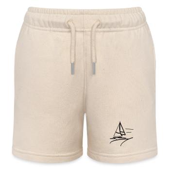 Schnelles Segelboot - Kinder Organic Joggingshorts Mini Bolter von Stanley/Stella - Natur - Vorne