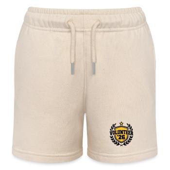 Volunteer 26 Wappen Logo - Kinder Organic Joggingshorts Mini Bolter von Stanley/Stella - Natur - Vorne