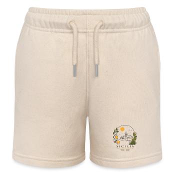 Sizilien Küstenidylle - Kinder Organic Joggingshorts Mini Bolter von Stanley/Stella - Natur - Vorne