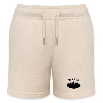 Weihnachtsmann Schlitten Rentiere - Kinder Organic Joggingshorts Mini Bolter von Stanley/Stella - Natur - Vorne