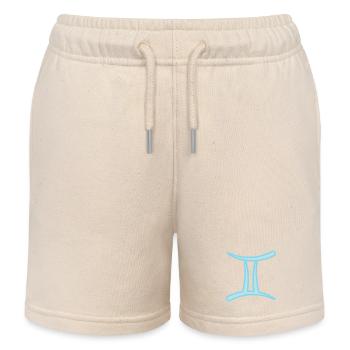 Zwillinge Sternzeichen Pastel Blau - Kinder Organic Joggingshorts Mini Bolter von Stanley/Stella - Natur - Vorne