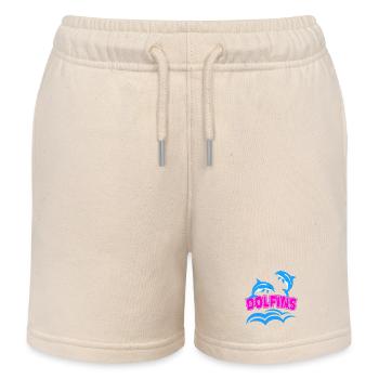 Delfin-Logo - Kinder Organic Joggingshorts Mini Bolter von Stanley/Stella - Natur - Vorne