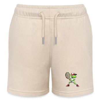 Chamäleone Tennis / Tennisspieler Chamäleon - Kinder Organic Joggingshorts Mini Bolter von Stanley/Stella - Natur - Vorne