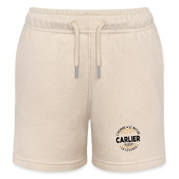 Carlier L Homme Le Mythe La Légende - Short de jogging enfant bio Stanley/Stella - écru doux - Devant