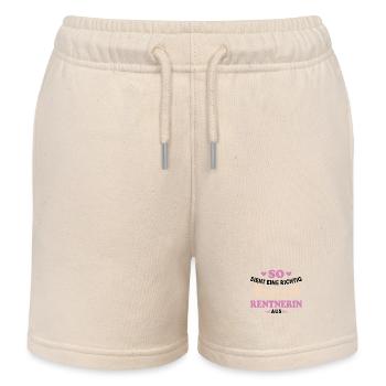 So sieht eine richtig coole Rentnerin aus - Kinder Organic Joggingshorts Mini Bolter von Stanley/Stella - Natur - Vorne