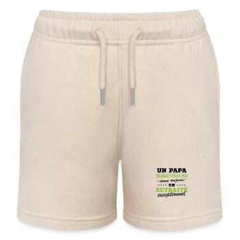 A Farmer Dad Gives an Exceptional Retiree - Kids Organic Sweat Shorts by Stanley/Stella - soft Ecru - Front