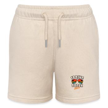 Spring Break 2025 Retro Sonnenuntergang & Strand - Kinder Organic Joggingshorts Mini Bolter von Stanley/Stella - Natur - Vorne