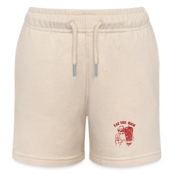 Eat the rich - Karl Marx Cartoon - Doner Kebab - Kids Organic Sweat Shorts by Stanley/Stella - soft Ecru - Front