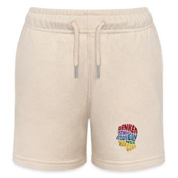 Denken ist wie Googeln nur krasser Geschenk - Kinder Organic Joggingshorts Mini Bolter von Stanley/Stella - Natur - Vorne