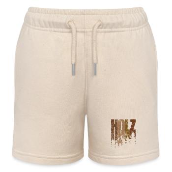 Holz - Wald - Brennholz - Schreiner - Kinder Organic Joggingshorts Mini Bolter von Stanley/Stella - Natur - Vorne