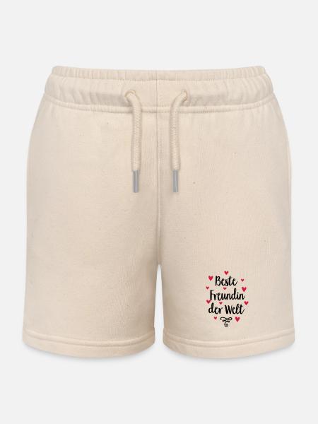 Beste Freundin der Welt - Kinder Organic Joggingshorts Mini Bolter von Stanley/Stella - Natur