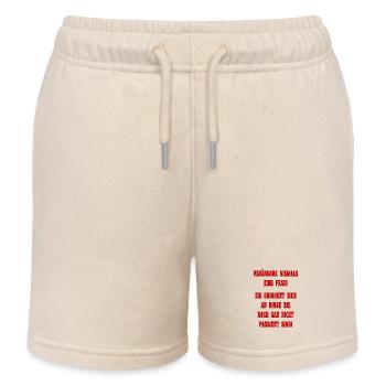 Spruch Frau - Kinder Organic Joggingshorts Mini Bolter von Stanley/Stella - Natur - Vorne