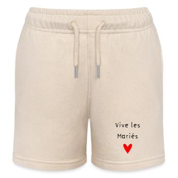 ES LEBE DIE EHE. JUST MARRIED. VALENTINSTAG - Kinder Organic Joggingshorts Mini Bolter von Stanley/Stella - Natur - Vorne