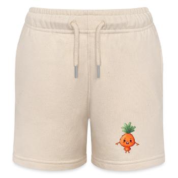 La carotte de Kawaii rencontre un extraterrestre : un légume spatial - Short de jogging enfant bio Stanley/Stella - écru doux - Devant