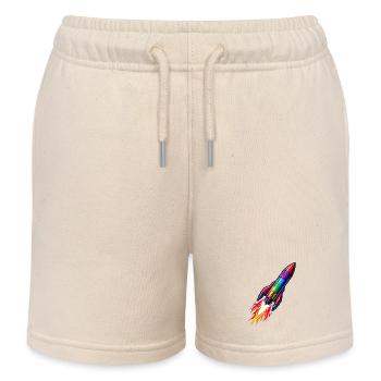 Regenbogenrakete - Kinder Organic Joggingshorts Mini Bolter von Stanley/Stella - Natur - Vorne