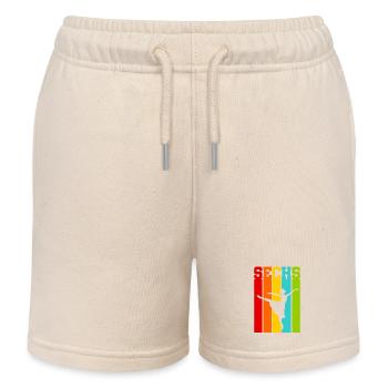 Sechs Jahre alt - Alter - Geburtstag - Kind - Kinder Organic Joggingshorts Mini Bolter von Stanley/Stella - Natur - Vorne