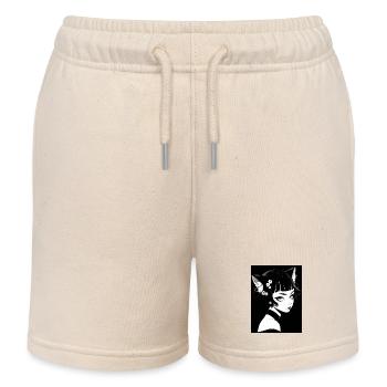anime, girl, gift, otaku, manga, horror - Kids Organic Sweat Shorts by Stanley/Stella - soft Ecru - Front