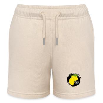 Lemon Summer Fruit - Kids Organic Sweat Shorts by Stanley/Stella - soft Ecru - Front