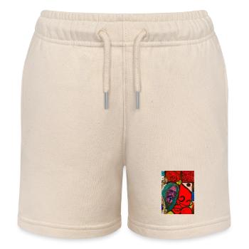 Artful design - Kids Organic Sweat Shorts by Stanley/Stella - soft Ecru - Front