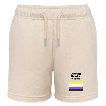 Drapeau non binaire défiant les normes de genre - Short de jogging enfant bio Stanley/Stella - écru doux - Devant