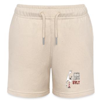 Ich muss gar nix ich muss nur nach Sylt - Kinder Organic Joggingshorts Mini Bolter von Stanley/Stella - Natur - Vorne
