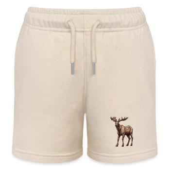 Elch Tier - Kinder Organic Joggingshorts Mini Bolter von Stanley/Stella - Natur - Vorne