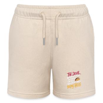 Devil Says "I'm Coming" I Say "Bring Tacos" 3 - Kinder Organic Joggingshorts Mini Bolter von Stanley/Stella - Natur - Vorne