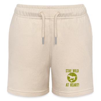Tiger - Africa - Wilderness - Nature Conservation - Kids Organic Sweat Shorts by Stanley/Stella - soft Ecru - Front