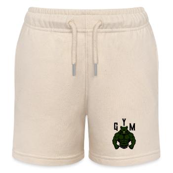 Ours Bande Dessinée Gym Bête - Short de jogging enfant bio Stanley/Stella - écru doux - Devant