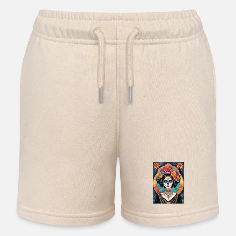 LA CATRINA DELUXE - Short de jogging enfant bio Stanley/Stella - écru doux
