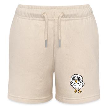 Owl Bird Eagle Owl Night Bird Barn Owl Owl Comic - Kids Organic Sweat Shorts by Stanley/Stella - soft Ecru - Front