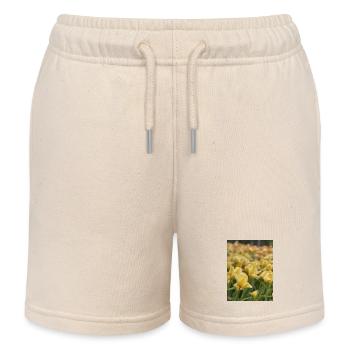 Tulipe Jaune mer - Short de jogging enfant bio Stanley/Stella - écru doux - Devant