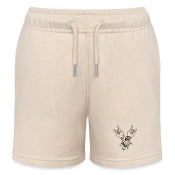 Tatouage bras croisés, cross arm tattoo - Kids Organic Sweat Shorts by Stanley/Stella - soft Ecru - Front