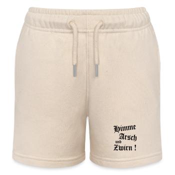 Bayerischer Spruch Shirt - Himme Arsch und Zwirn - Kinder Organic Joggingshorts Mini Bolter von Stanley/Stella - Natur - Vorne