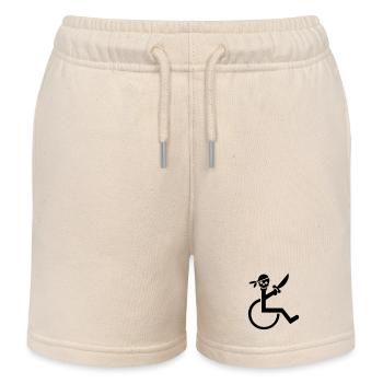 Rollstuhl-Pirat # - Kinder Organic Joggingshorts Mini Bolter von Stanley/Stella - Natur - Vorne