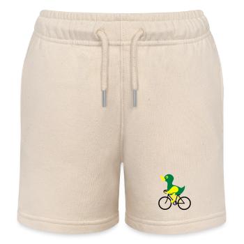 bike - Kids Organic Sweat Shorts by Stanley/Stella - soft Ecru - Front