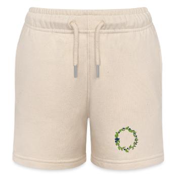 blueberry wreath - Kids Organic Sweat Shorts by Stanley/Stella - soft Ecru - Front