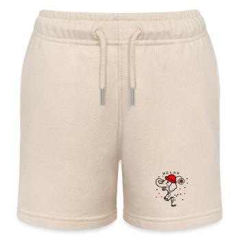 Fasching, Karneval, Konfetti - Kinder Organic Joggingshorts Mini Bolter von Stanley/Stella - Natur - Vorne