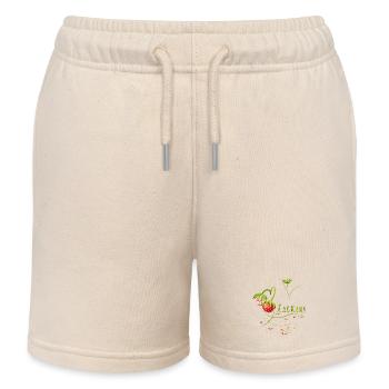Erdbeerzeit, lecker, Erdbeere - Kinder Organic Joggingshorts Mini Bolter von Stanley/Stella - Natur - Vorne