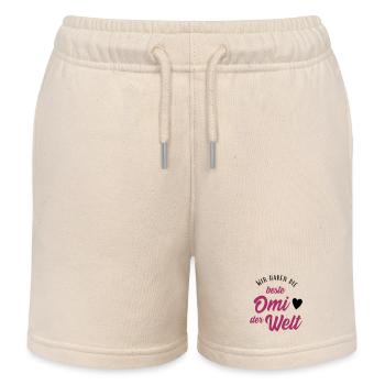 Wir haben die beste Omi der Welt - Kinder Organic Joggingshorts Mini Bolter von Stanley/Stella - Natur - Vorne