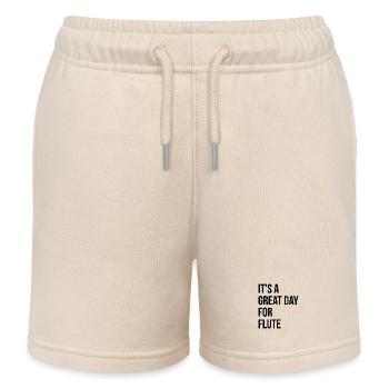 flûte - Short de jogging enfant bio Stanley/Stella - écru doux - Devant