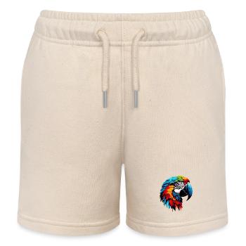 Papagei - Kinder Organic Joggingshorts Mini Bolter von Stanley/Stella - Natur - Vorne