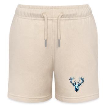 Ice Stag - Kids Organic Sweat Shorts by Stanley/Stella - soft Ecru - Front