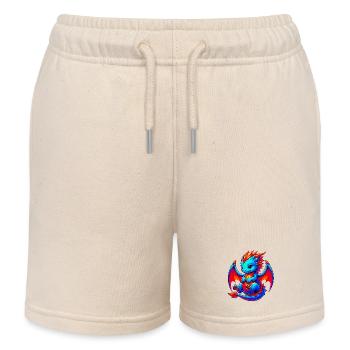 Drache - Kinder Organic Joggingshorts Mini Bolter von Stanley/Stella - Natur - Vorne