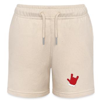 Cadeaux amusants pour Noël - Short de jogging enfant bio Stanley/Stella - écru doux - Devant